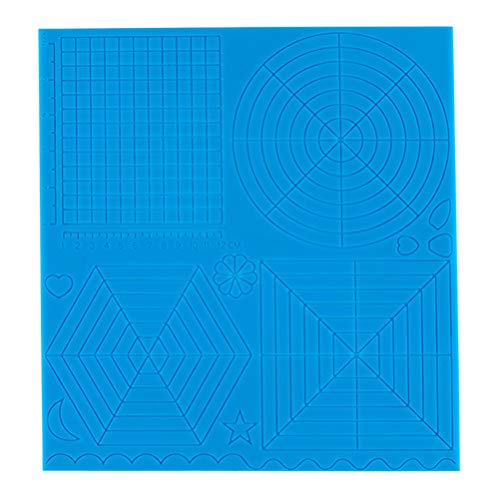iplusmile 3D Printing Pen Silicone Design Mat with Basic Template 3D Pen Drawing Tools for Kids Adults Artist (Blue)