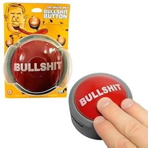 Bullshit Button – The Official Hilarious BS Button with Sound Effects & Flashing Light – Perfect Gag Gift for Friends, Family, and Co-workers – Batteries Included