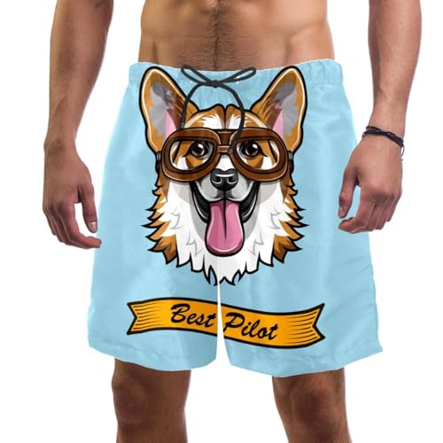 Swim shorts corgi pantalon court de plage léger pour homme
