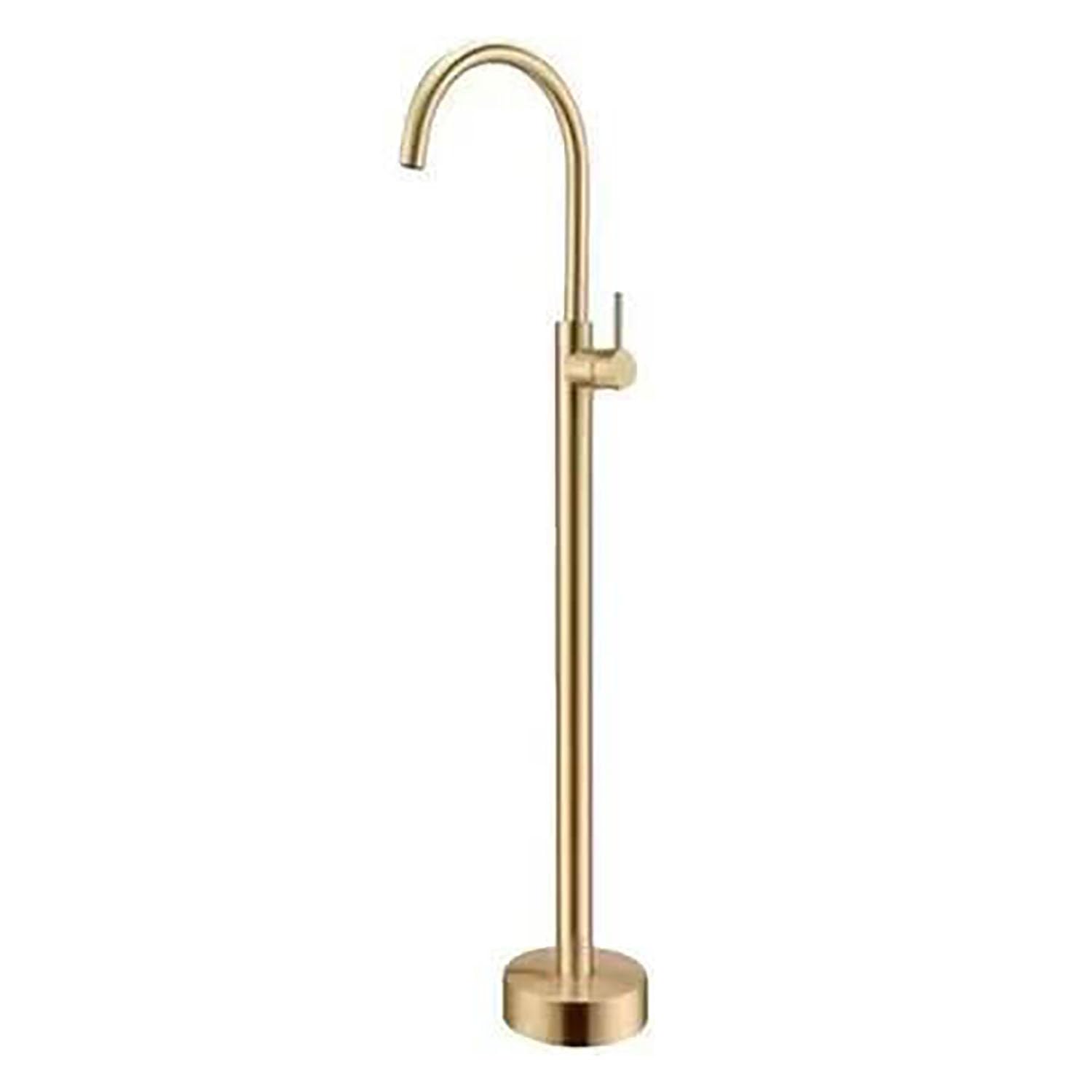KUNYOS Freestanding Faucet Bathtub, 360°Rotate Spout Peep Faucet for Tub Single Hand Floor Standing Tub Faucet Faucet Bathroom,Gold,A