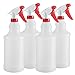 DilaBee - Empty Plastic Spray Bottle - 32 oz Spray Bottles for Cleaning Solutions - 100% Leak Proof with Mist Stream and Off Trigger Settings - for Home, Garden, Chemicals, and More (4 Pack 32 Oz)