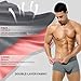 Arjen Kroos Men's Modal Underwear Breathable Boxer Briefs for Men Moisture-Wicking Cooling Silky Trunks,Deep Grey,Medium