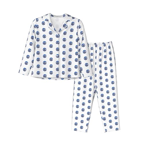Pyjama femme manches longues imprimé yeux pour des soirées cocooning et nuits sereines