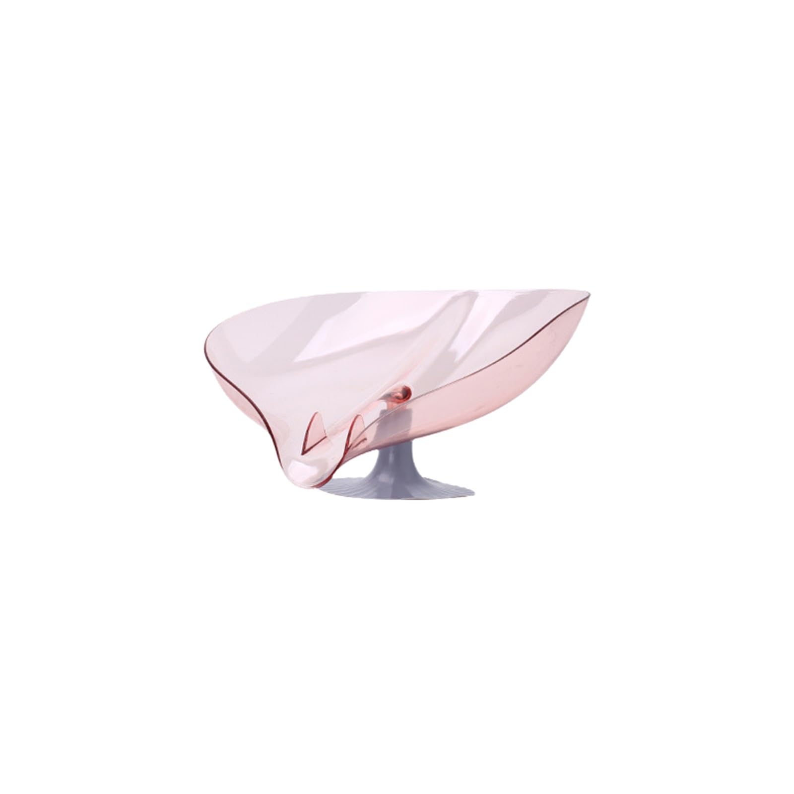 Porte-éponge pratique rose à ventouse et plateau égouttoir pour évier de cuisine – Plateau robuste et peu encombrant pour un nettoyage facile