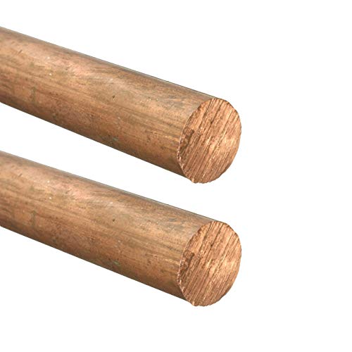 Peiyu 2 Stück Kupferstab, Gute mechanische Eigenschaften DIY-Industrie Kupferstab,Length 500mm,Diameters 3mm Cover