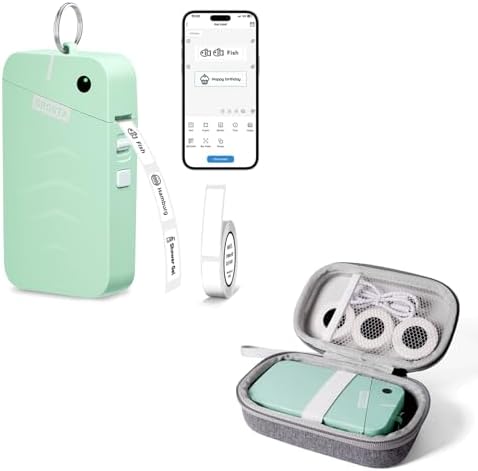 ORGSTA S001 Label Maker Machine with Tape, Portable Bluetooth Label Maker with Carrying Case, Thermal Label Printer Mini Label Maker with Multiple Templates, Green image 5