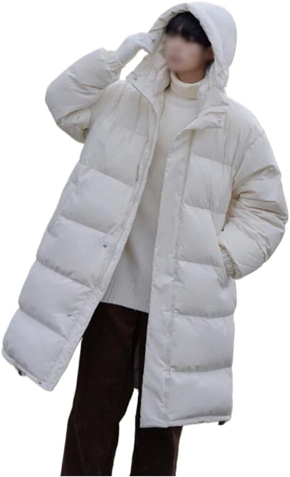 VIDI Korean Version Of The Long Down Jacket Men's Winter Thick Warm Northeast White Duck Coat