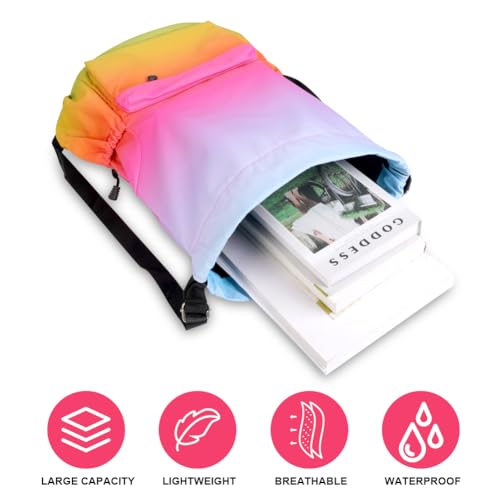 flintronic Borsa con Coulisse, Sacca Sportiva Palestra, Zaino con Coulisse Impermeabile, Sacca da Palestra con Coulisse, Borsa Palestra con Coulisse per Spiaggia Nuoto Fitness