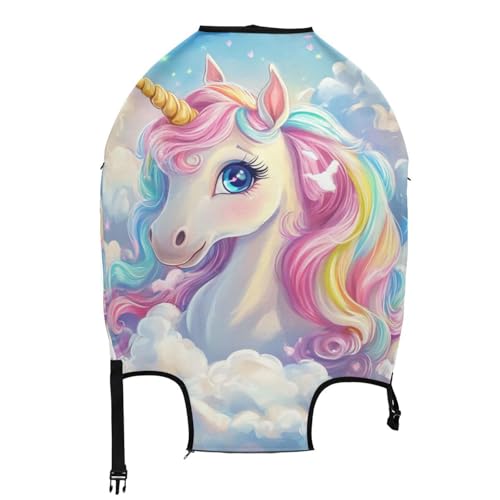 senya Travel Luggage Cover Suitcase Protector Rainbow Unicorn Washable Baggage Covers Fits 18-20 Inch Luggage2