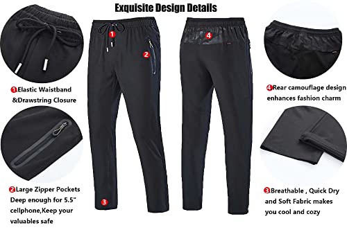 Biylaclesen Sweatpants For Men With Pockets Hiking Pants Mens Quick Dry Pants Men Yoga Pants Training Pants Men Fishing Pants For Men Dark Grey #TOP6