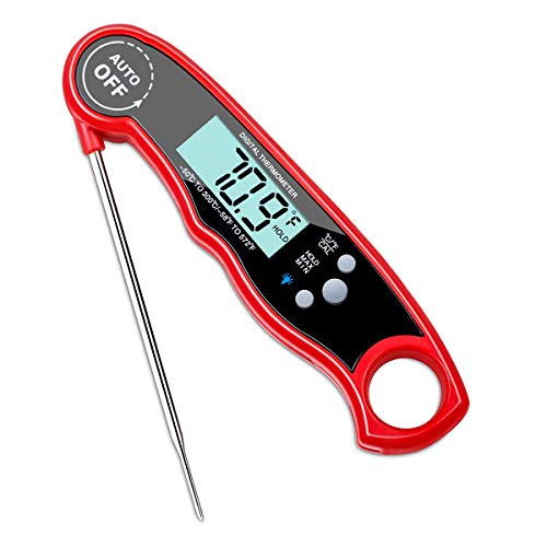 Digital Meat Thermometer Instant Digital Food Thermometer with Bright Backlight LCD Screen, Smart Waterproof Cooking Kitchen Thermometer by BRITOR Digital Meat Thermometer Instant Digital Food Thermometer with Bright Backlight LCD Screen, Smart Waterproof Cooking Kitchen Thermometer by BRITOR