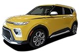 Original Oversoul : Compatible with 2020-2025 Kia Soul Vinyl Graphics Side Body Door Decals Stripes (Fits as Shown) (22WP Matte Deep Black – Dry Install)