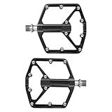 Pedales para bicicleta de montaña, plataforma de aluminio ligero con tacos antideslizantes, rodamientos sellados, pedales de plataforma