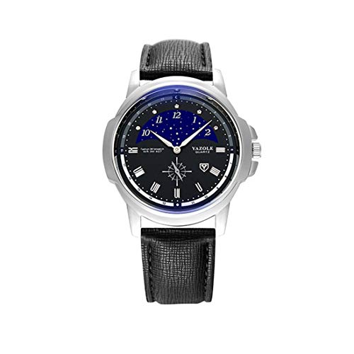 Montre à quartz LULI hommes d'affaires bracelet cuir classique
