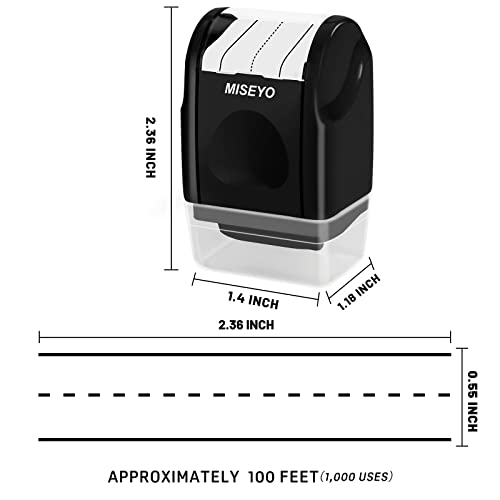 Image of Miseyo Dashed Handwriting Lines Practice Roller Stamp,Self-Inking Line Rolling Stamps for Kids Writing - Black