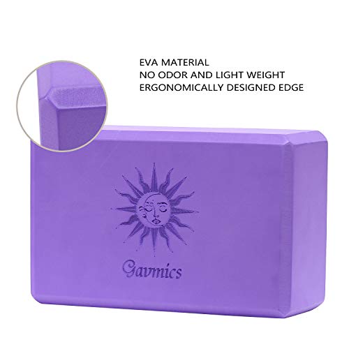 image for GAVMICS Yoga Blocks Set of 2 EVA Foam Block- Non-Slip Surface Provides