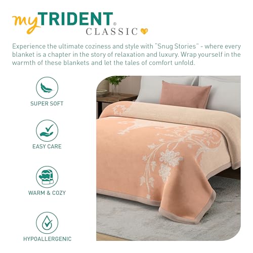 Image of MYTRIDENT Blanket for Winter Double Size, Classic Snug Stories Collection, 5 Kg Blanket Double - Audrey