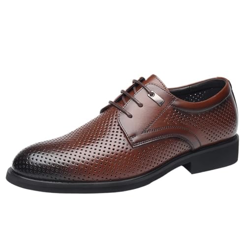 Durable Leather Lace Up Oxford Shoes for Men Comfortable for Business and Work Events