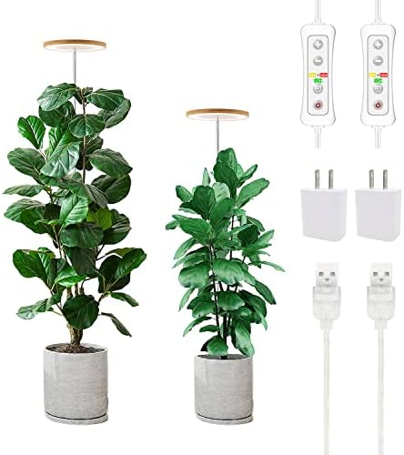 yadoker Plant Grow Light, LED Growing Light Full Spectrum for Indoor Plants,Height Adjustable, Automatic Timer, 5V Low Safe Voltage,Idea for Large Plant Light