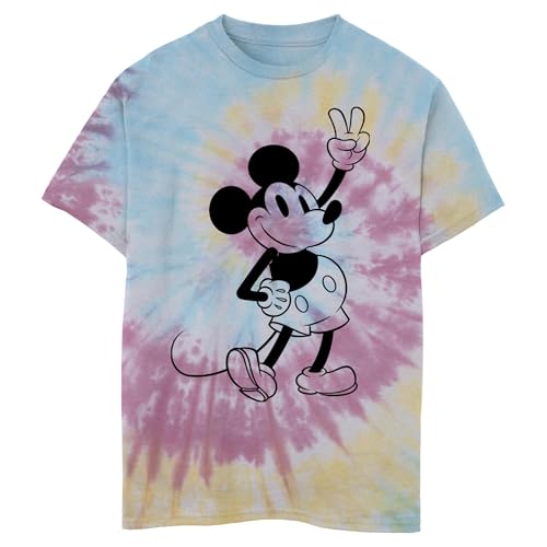 Disney Kids Characters Simple Mickey Outline Boys Short Sleeve Tee Shirt