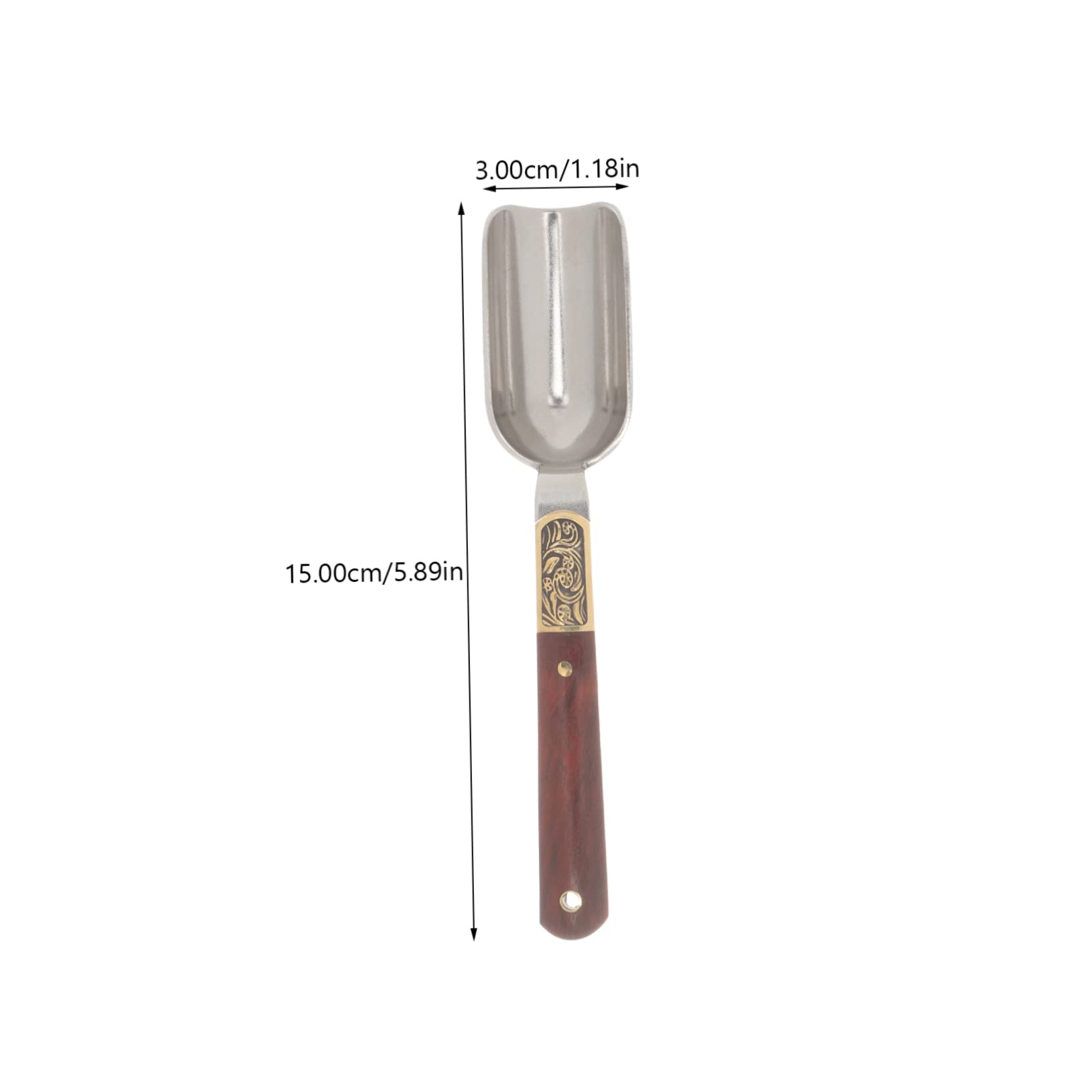 ABOOFAN Vintage Tea Spoon Elegant Leaf Scooper Wood Handle for Tea and Beans Lightweight and Easy to Clean