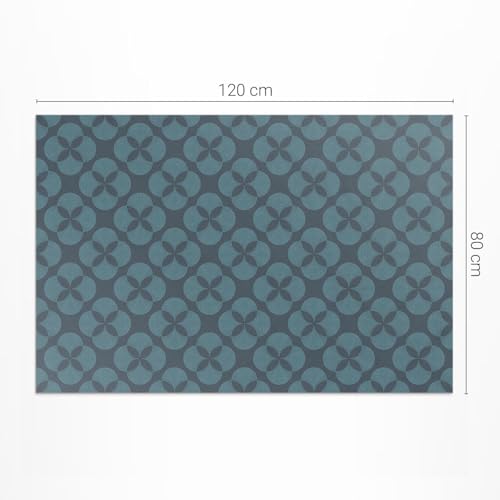Tapis d'extérieur jardin terrasse balcon rectangle 80x120 cm en PVC imperméable