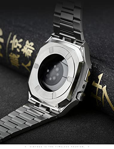 Kit Mod en métal pour iWatch Series 7 et SE | Armure acier antichoc