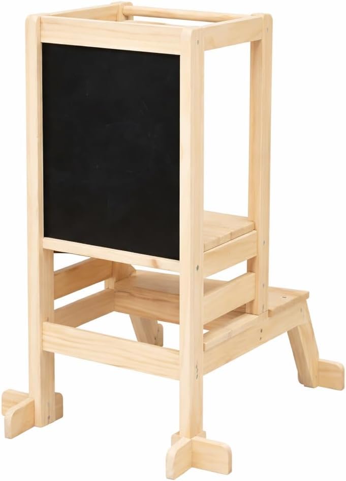 Tour d'apprentissage Atmosphera avec ardoise et marchepied Montessori pour enfants