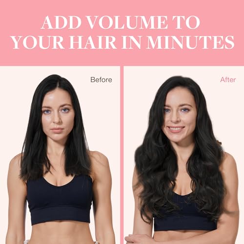 Image of GOO GOO Clip in Hair Extensions Real Human Hair Black Remy Extensions