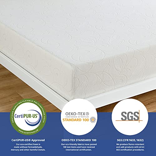 Olee Sleep 9 Inch Gel Memory Foam Mattress, Full, White #TOP29