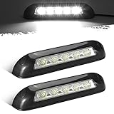 Partsam 2Pcs 8” RV Porch Lights 12V IP67 Waterproof Utility Strip Lights Bar Surface Mount for Motorhome Caravan Camper Boat Marine Black Housing