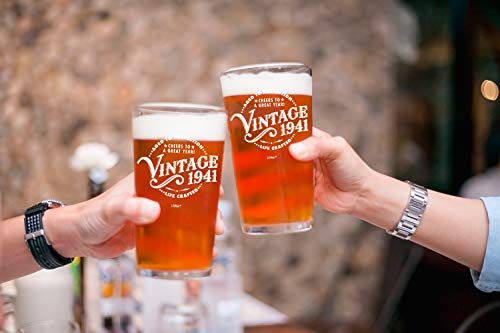 1941 84th Birthday Gifts Beer Glass for Men Women | Birthday Gift Man Woman Turning 84 | Funny 84 th Party Supplies Decorations Ideas | Eighty Four Year Old Bday | 84 years Gag Vintage Pint Presents