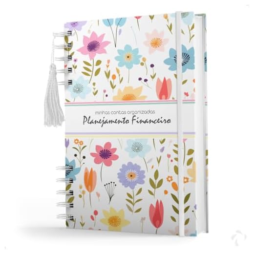 CADERNO DE CONTROLE FINANCEIRO COM CAPA DURA