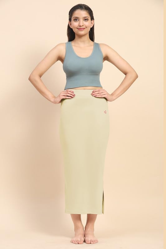 Image of TRENDMALLS Women's Polyester Spandex Stretchable Straight Saree Shapewear Petticoat for Women, Cotton Blended, Skirts for Women, Saree Shaper