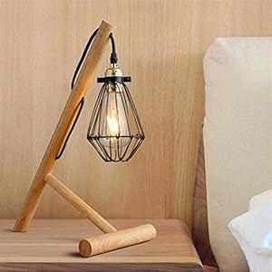 Moderne Minimalistische Hout Massief Houten Edison Gloeilamp Kleine Ijzeren Kooi Smeedijzeren Lamp Cover Edison…