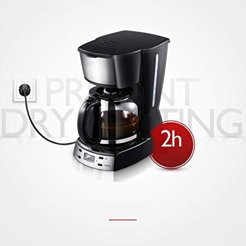 Cafetera programable de Acero Negro/Acero Inoxidable, máquina de café Home Automática Automática Mini BOT Tipo de Goteo… - Imagen 3