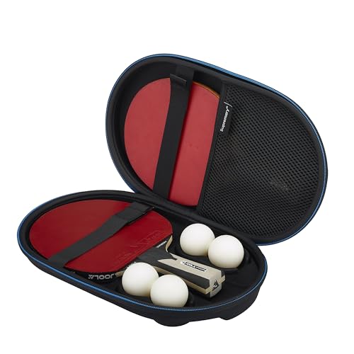 Supremery Tasche für Tischtennisschläger Ping Pong Schläger Hülle, passend für 2 Schläger und 4 Bälle (Nur Tasche)