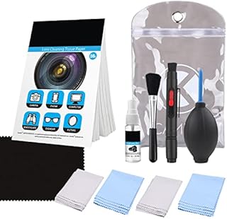Professional Camera Cleaning Kit for DSLR Cameras compatible with Canon, Nikon, Pentax, Sony, Samsung, Fuji, etc. - Cleaning Tools and Accessories (Reusable Spray Bottle with cleaning fluid)