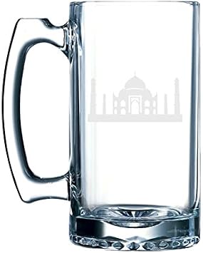 Famous Buildings Monuments - Taj Mahal Palace India - 26.5 Ounce Glass Mug Stein
