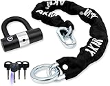 AKM Security Bike Chain Lock Heavy Duty Bicycle Lock Bike Disc Lock 16mm U Lock,3-Feet Motorcycle Lock Black
