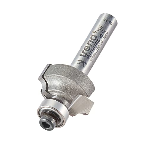 Image of Trend Professional Bearing Guided Ovolo Router Cutter, 3.2mm Radius, 1/4 Inch Shank, 19mm Cut Diameter, 9.5mm Cut Length, Two Bearings, TCT, 46/11X1/4TC