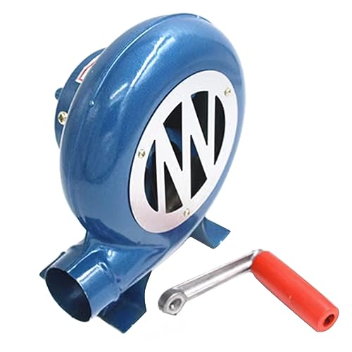 WilkSxyc Handkurbel Blacksmith Schmiede Gebläse Manuelle Eisengetriebe BBQ Gebläse, Manuelles Grill-Luftgebläse Zum Kochen, Kleines Haushaltsgebläse (Size : 200w)