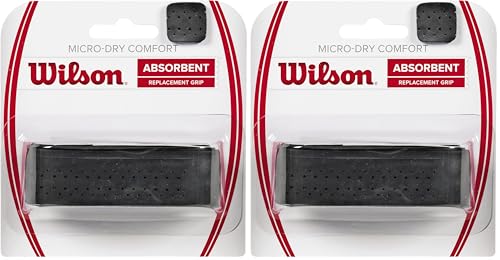 Wilson adidas adidas Unisex Greepband Micro Dry Comfort Grip Griffb nder, Schwarz, Einheitsgröße EU (Packung mit 2)