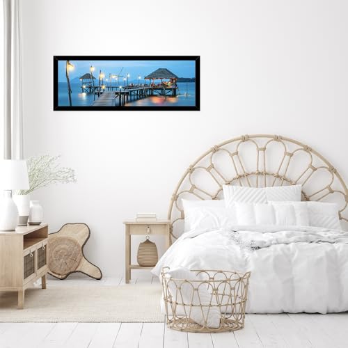 Image of JCJMY 13.5x40 Picture Frame Black for Poster Photo Panoramic Picture, Horizontal and Vertical Formats for Wall Hanging, 13.5 x 40 inch Wall Gallery Photo Frame for 13.5 by 40 Photos Posters,Black