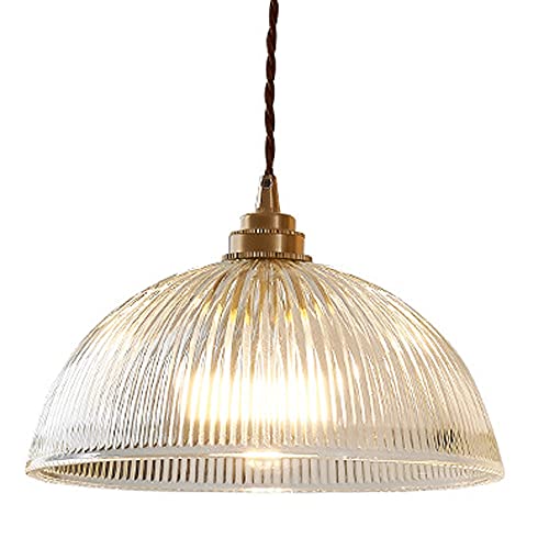 Lustre de salon en verre strié suspension haut de gamme réglable