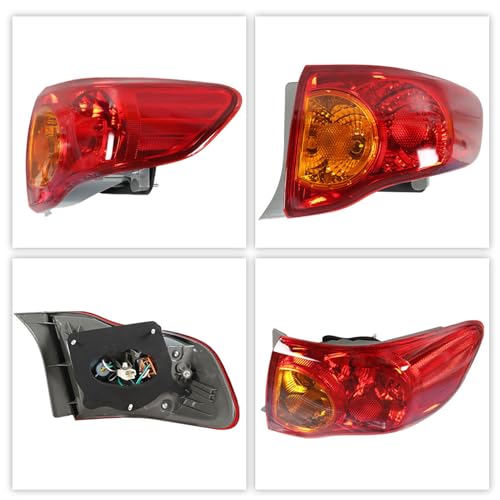labwork Right Passenger Side RH Tail Light Lamp Assembly Replacement for Toyota Corolla 2009 2010 Outer Rear 8155002460 TO2801175 by labwork - Used condition - Image 5