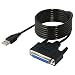 Sabrent USB 2.0 to Parallel Printer Cable [colors may vary] (USB-DB25F)
