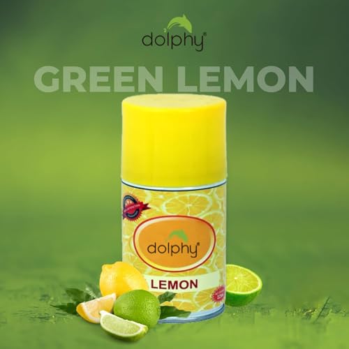 Image of Dolphy Automatic Air Freshener Refill, Room and Bathroom Freshener Spray Refill Perfume Dispenser - (Lemon - 300ml)