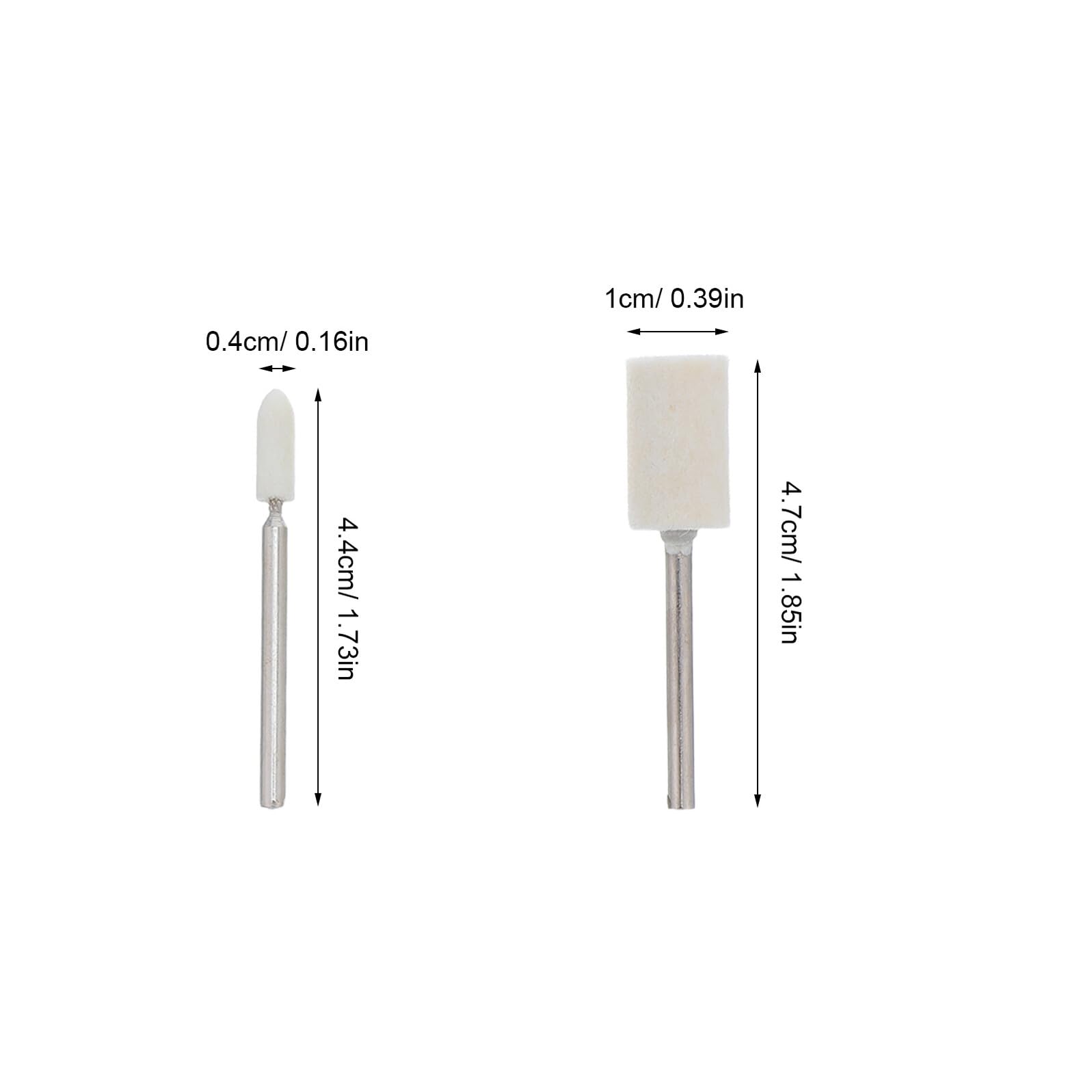 Ipetboom 100 Pezzi Kit di Mole Lucidanti in Feltro di Lana per Lucidatura di Vetro Metallo Legno e Pietra con Attacco per Trapano per Cura dei Dettagli e Lucidatura di Oggetti
