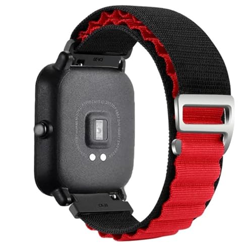 Bracelet de montre 22mm en nylon noir pour Huawei Watch GT 4 et Galaxy Watch